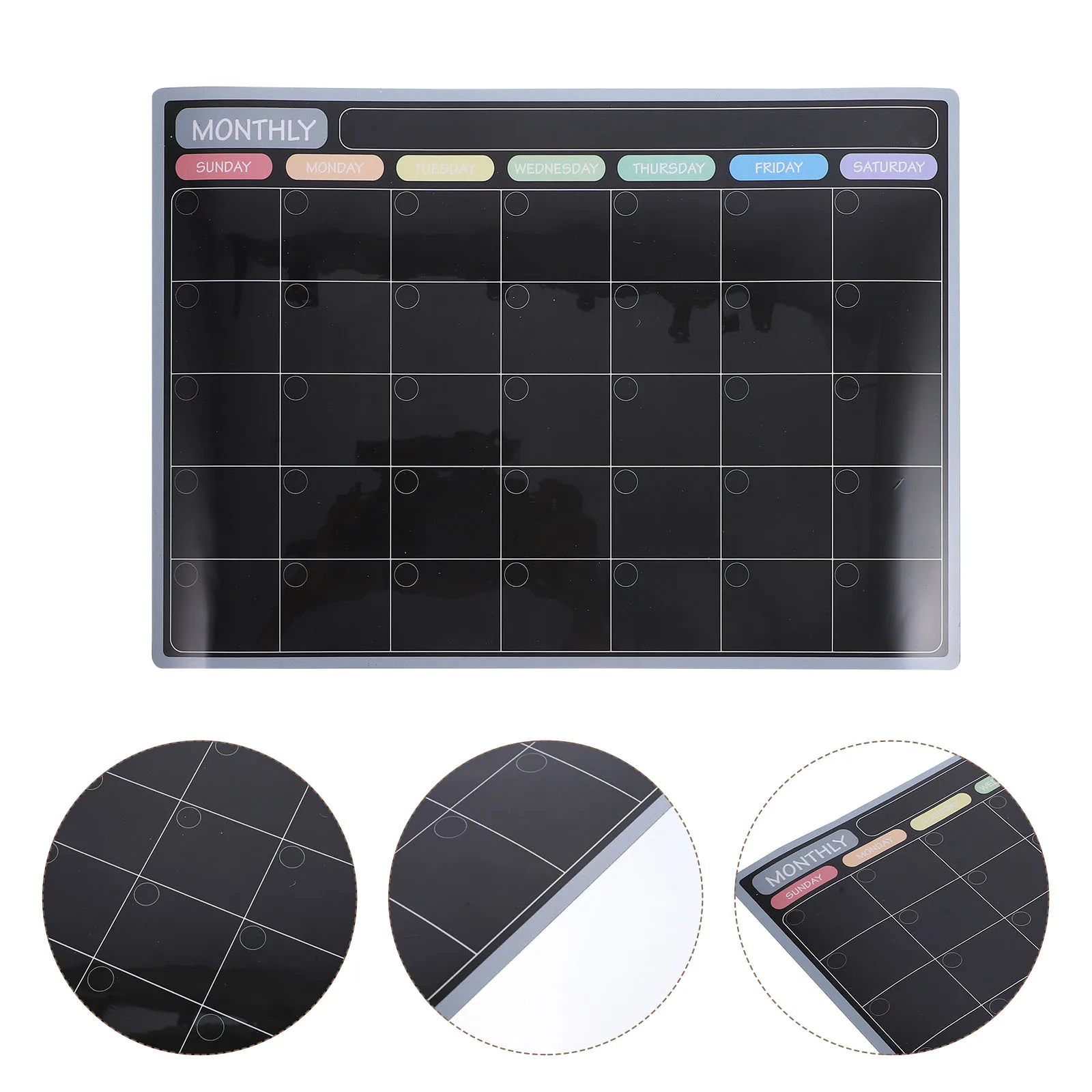 سبورة بيضاء مغناطيسية قابلة للمسح للثلاجة، مخطط شهري مع سطح كتابة أملس، أداة تنظيم المكتب المنزلي
