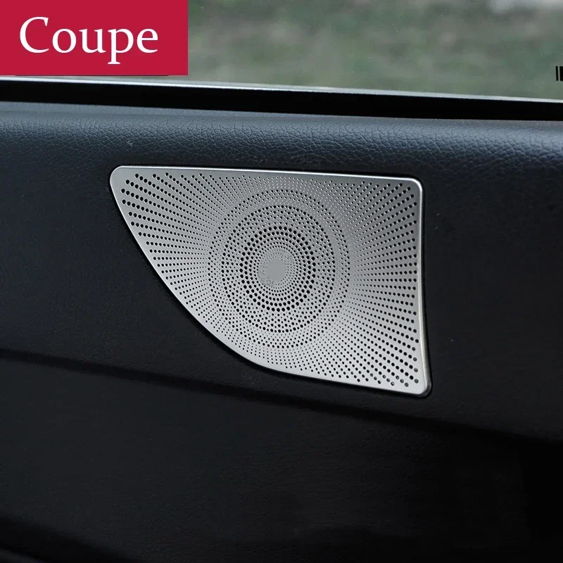 Car Gate Door Loudspeaker Pad Audio Speaker Cover Trim Frame Sticker Auto Accessories For Mercedes Benz E Class Coupe W207 C207