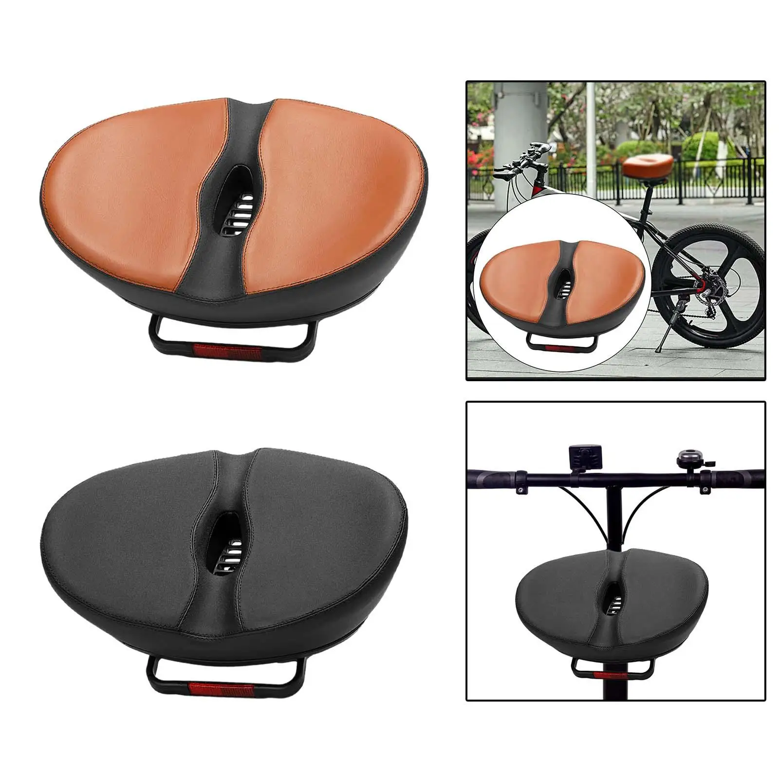 Bike Saddle Noseless Large Road Bike Thickened Comfortable Bike Seat Cushion