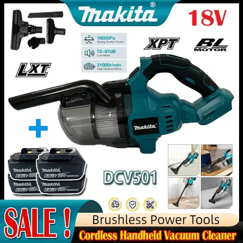 

Беспроводной ручной пылесос Makita DCV501, портативный, бесщеточный, для автомобиля и дома, 18В