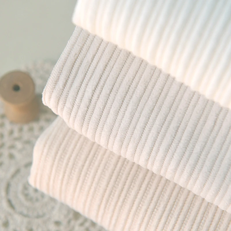 

Вельветовая ткань из синели в абрикосовую полоску для осенних и зимних платьев, верхней одежды, брюк, ткани для дивана