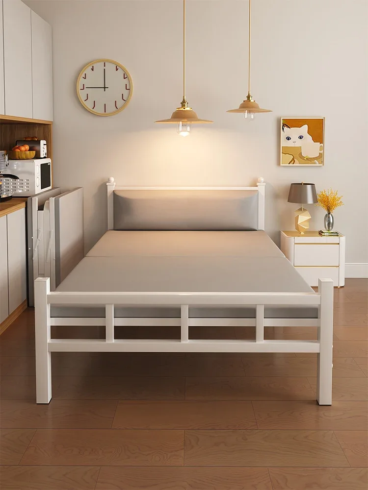 

Folding bed, single bed, rental room, adult nap, sofa bed, one meter hard board bed, dormitory, simple office iron bed