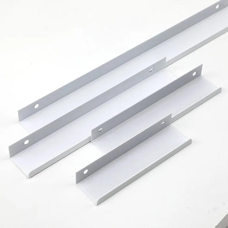 Right Angle Concealed Pull Cabinet Door Gold Minimalist Black Contemporary Drawer Hidden Grip Closet Slot Card Handle