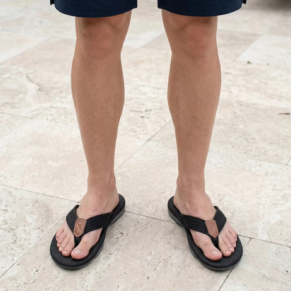 Men's beach flip flops, comfortable beach sandals, summer non slip and durable indoor and outdoor casual shoes image 5
