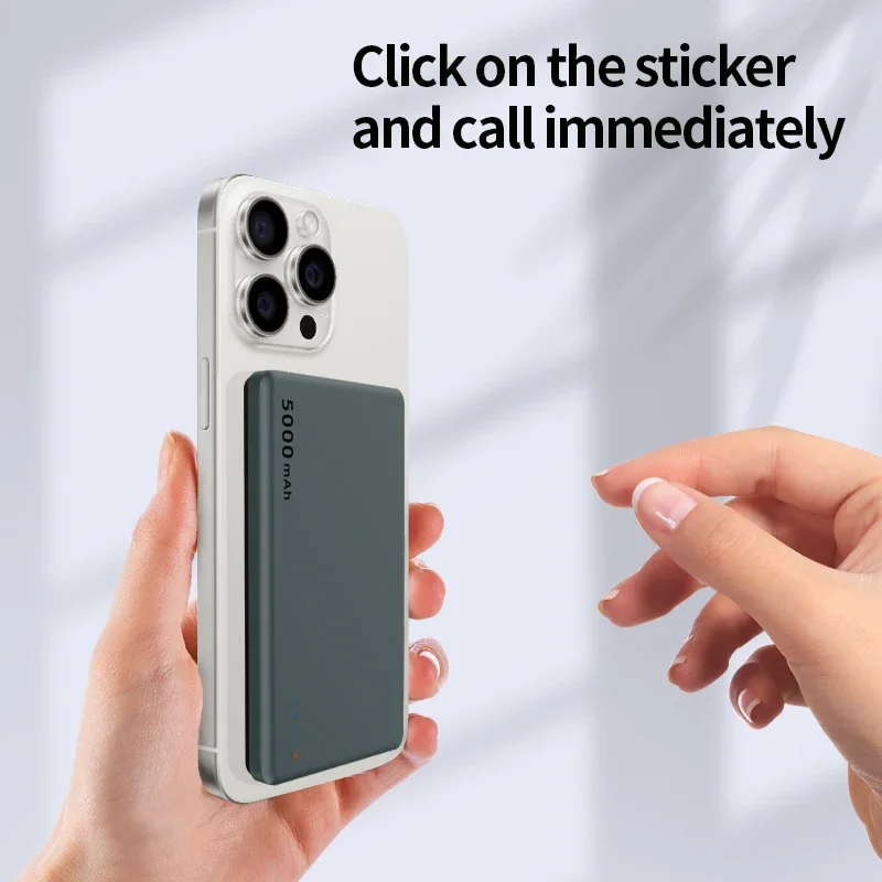 

Магнитный внешний аккумулятор 10000 мАч, 20 Вт, беспроводной внешний аккумулятор, тонкое портативное зарядное устройство для MagSafe iPhone 16 15 14 iWatch Samsung L8