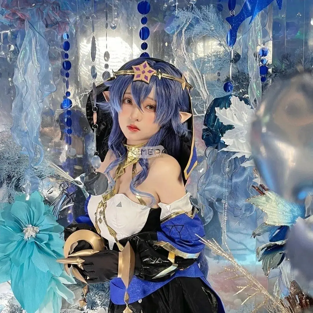 Manles Layla Costume Cosplay Parrucca Gioco Genshin Impact Costume Genshin Layla Abito Festa di Halloween Anime Donna Abbigliamento Cosplay