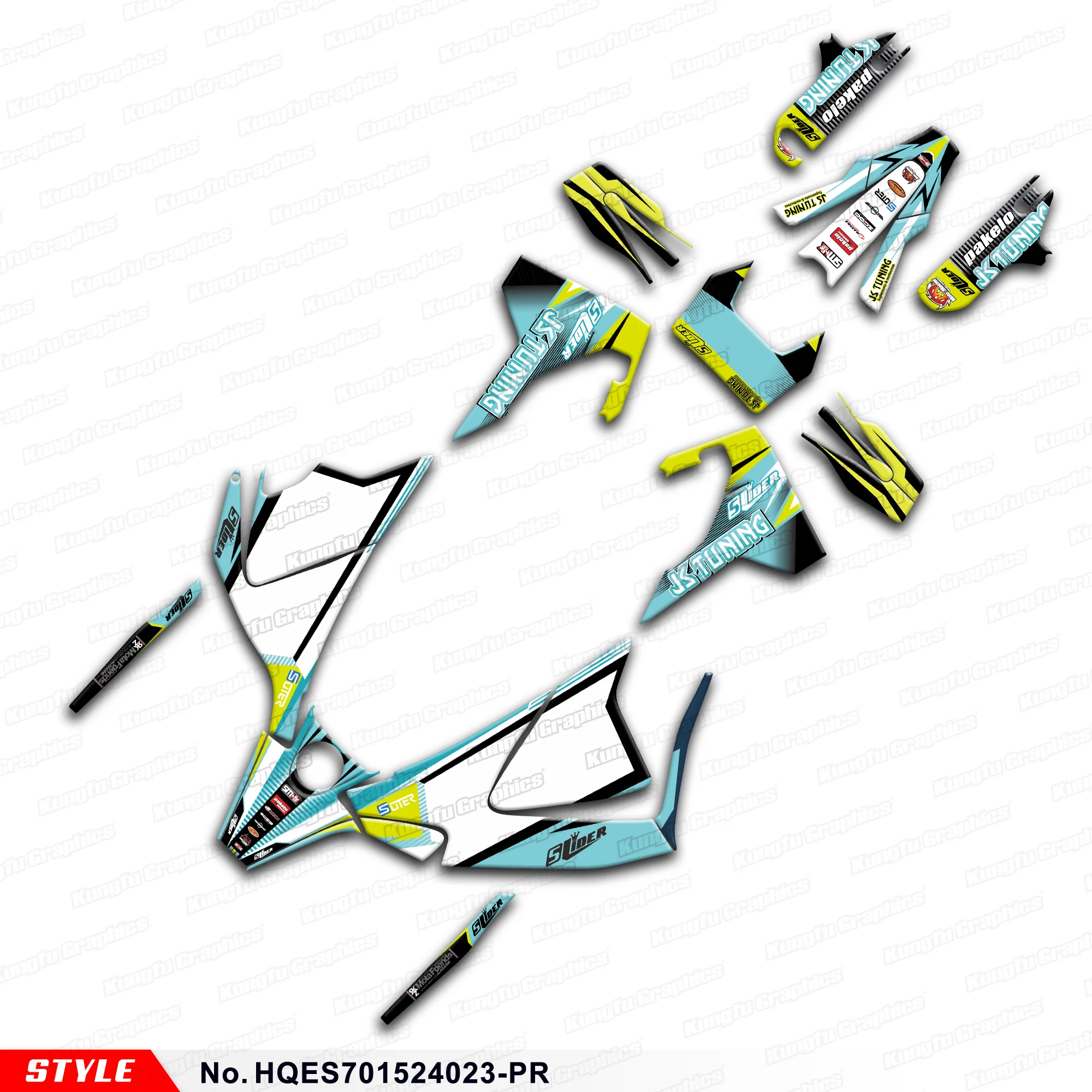 

Aftermarket Enduro Stickers Kit Graphics для Husqvarna Enduro Supermoto 701 2015-2024, HQES701524023-PR