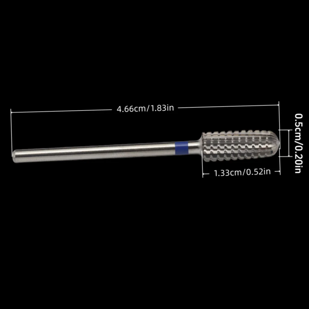 1 Stück 2,35 mm Schaft Rundkopf-Nagelbohrer Elektrischer Maniküre-Fräser für Gel-Lack-Entfernung und Nagelhautreinigung – Detail 6