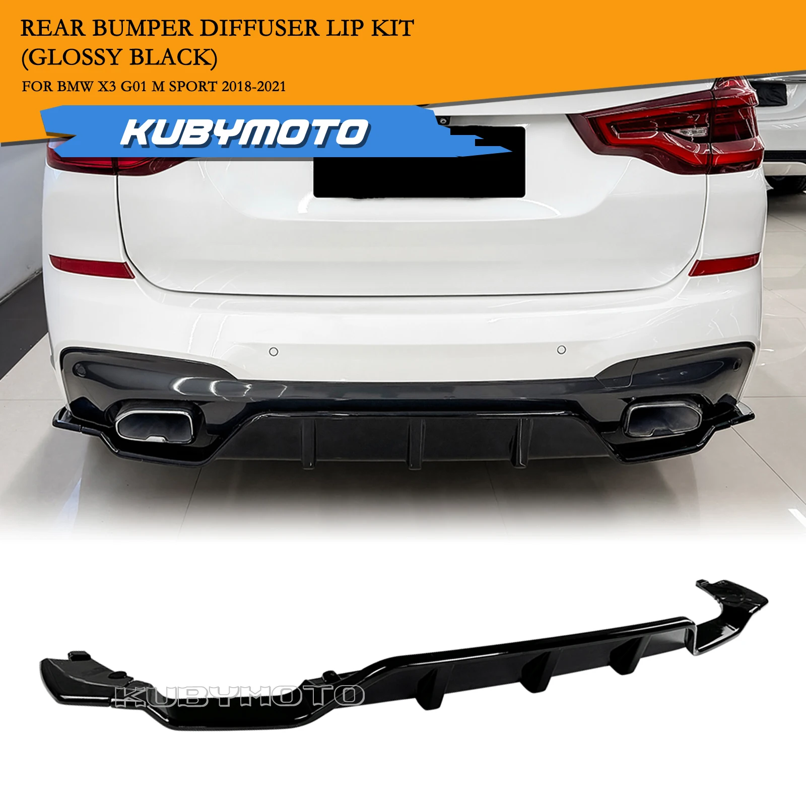 

Car Rear Bracket Boot Lower Spoiler Splitter Lip For BMW X3 G01 M Sport 2018-2021