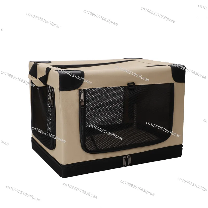 Car dog cage trunk dog cage large, medium and small pet safety seat cat cage foldable car ride artifact