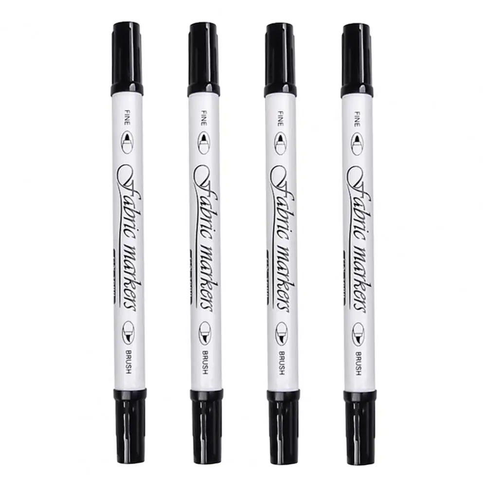 4/6Pcs Fabric Pen Dual Tip Textile Markers Waterproof Clothing Graffiti Drawing Pen for T-Shirt Coat