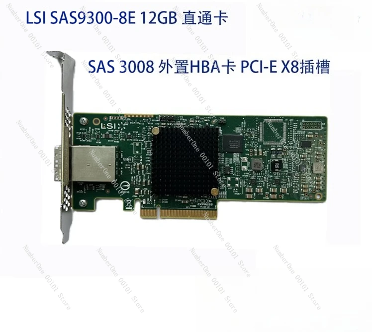 

Original LSI SAS 9300-8e LSI00343 SAS3008 12Gb/s External HBA Card, Pass-through Card