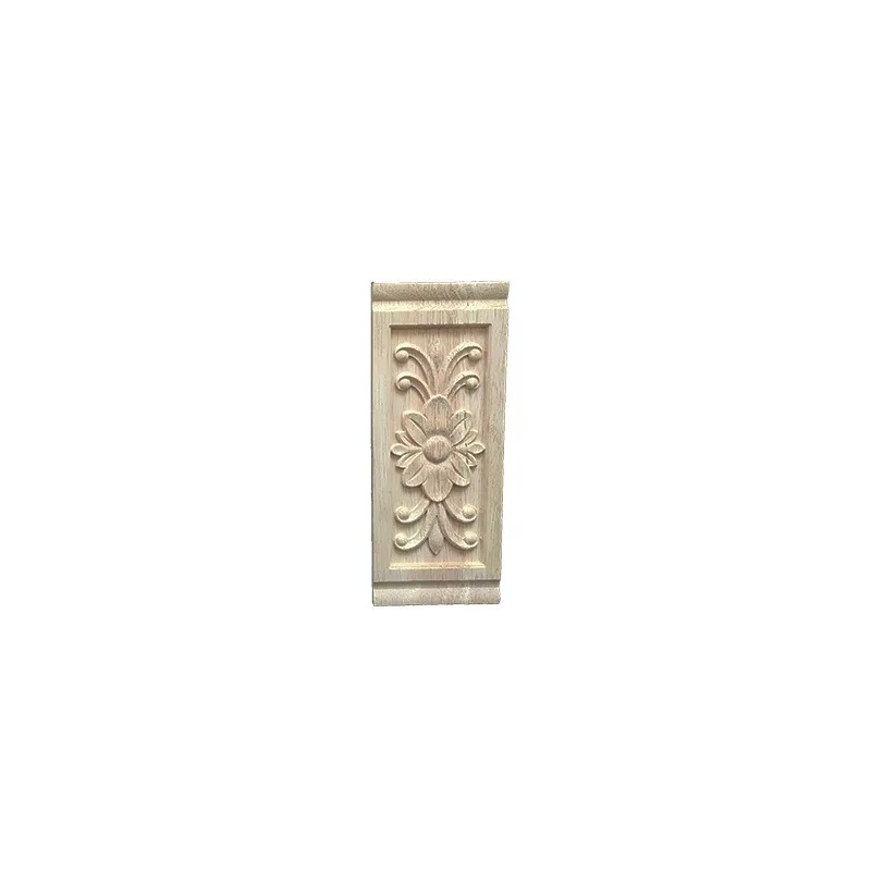 Solid Wood Carved Appliques European Cabinet Corner Pillar Capital Beam Bracket Decor Square Round Rectangle Furniture Ornament