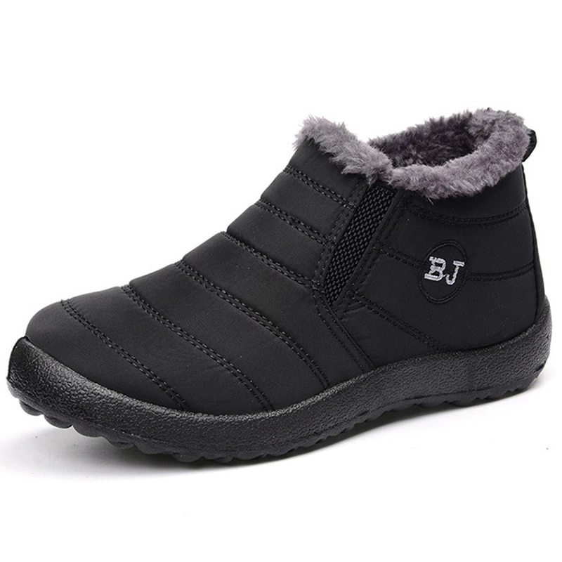 Botas de nieve impermeables para Hombre, Botines cálidos de piel, invierno, 2024