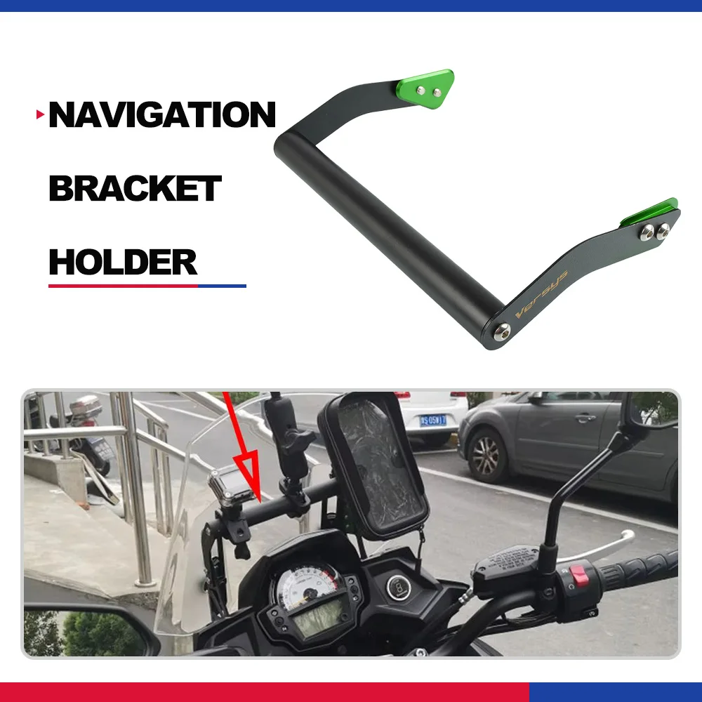 

For KAWASAKI Versys 650 KLE650 Versys650 2015 2016-2019 Motorcycle Accessories Phone Holder Support GPS Navigation Plate Bracket