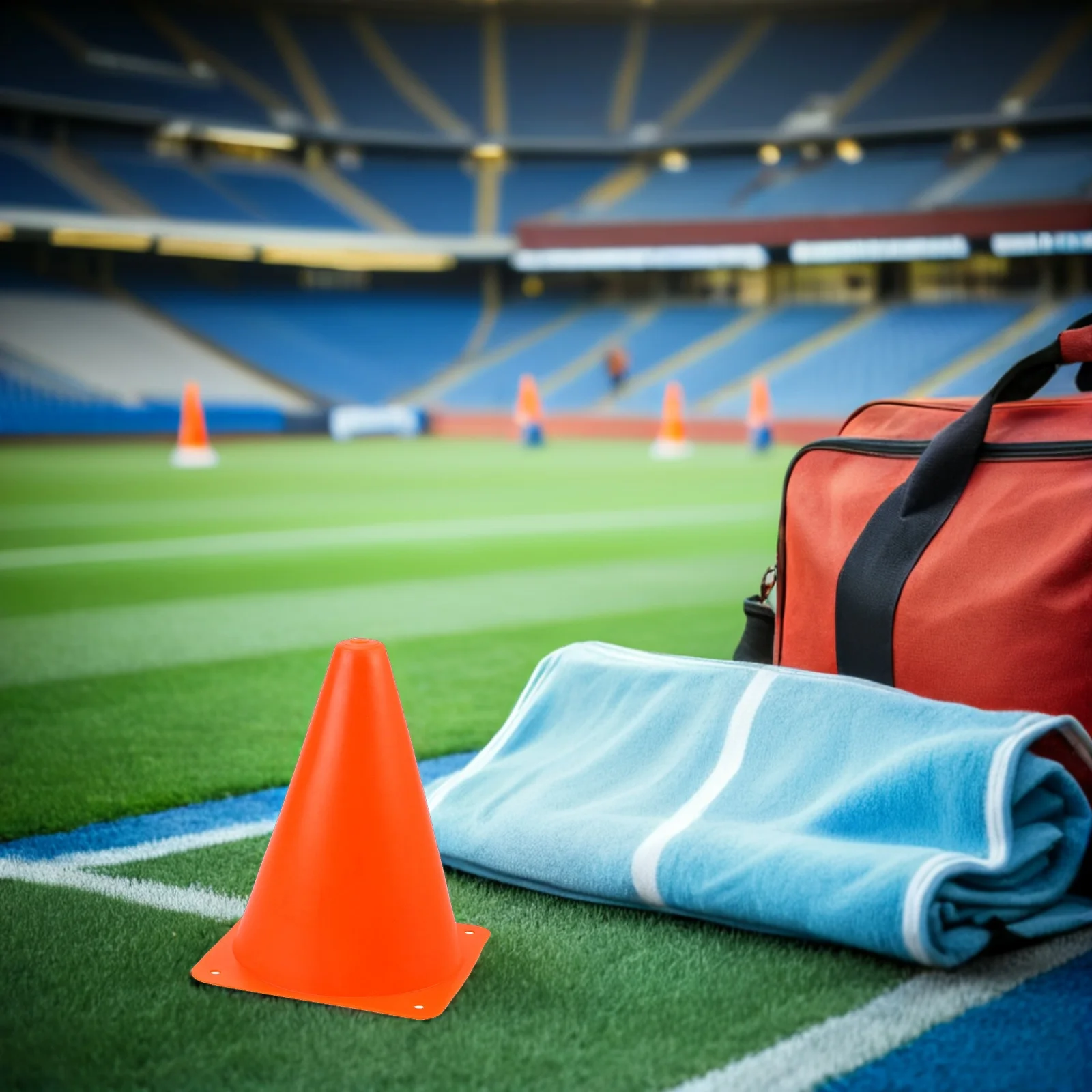 6개입 18cm 축구 훈련 콘 밝은 색상 스포츠 장애물 축구 럭비 농구 연습 야외 놀이터 오토바이 운동용