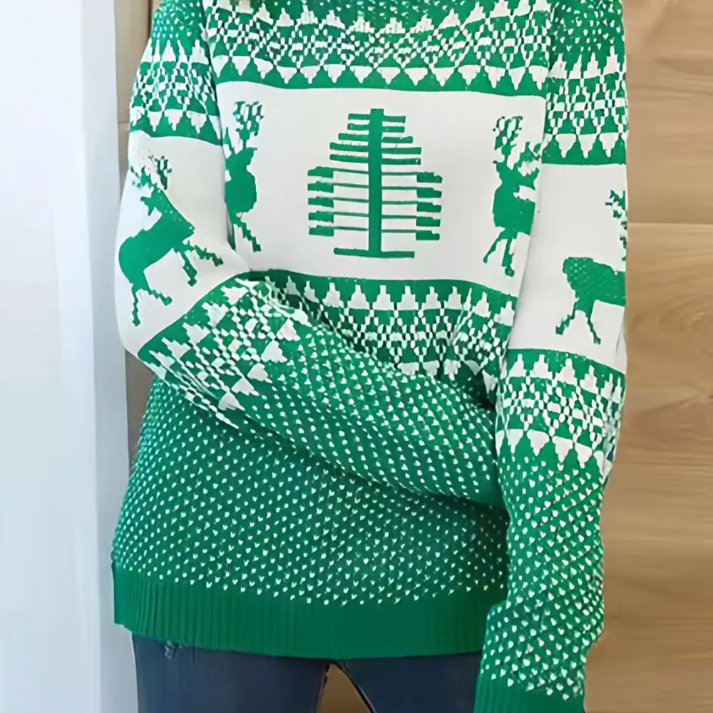 

Business Commute Style Long Sleeve Round Neck Sweater Fitted Design Straight Tube Sleeves No Decoration Required