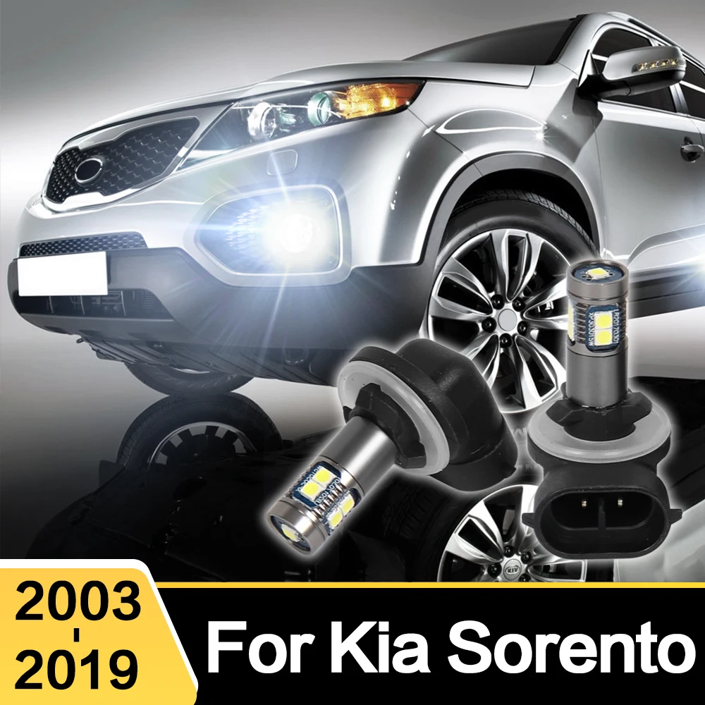 LED Car Light Front Bulb Fog Lamp For KIA Sorento 2003 - 2008 2009 2010 2011 2012 2013 2014 2015 2016 2017 2018 2019 Accessories