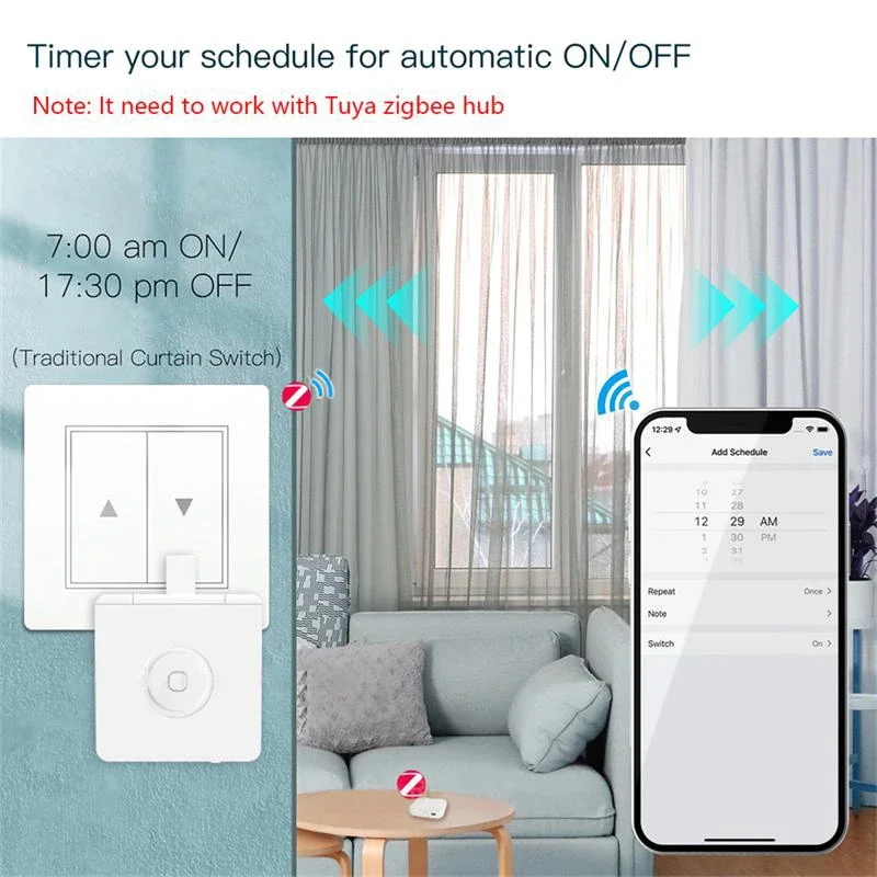 Tuya Zigbee Fingerbot Plus Smart Fingerbot Switch Button Pusher APP Timer Voice Control Works with Alexa Google Home Assistant