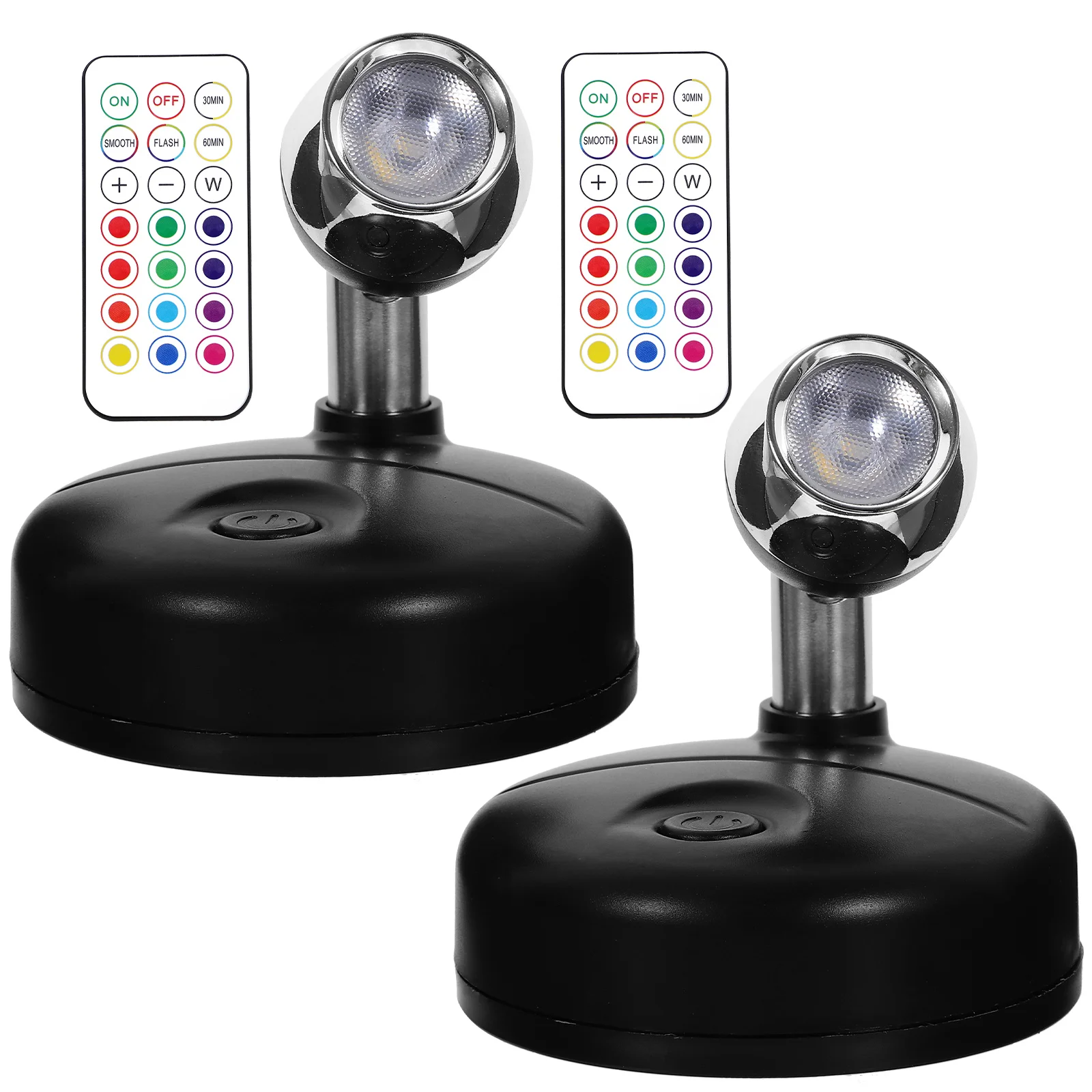 2 Pcs Lights for Paintings Small Spotlights Displays Indoor Adjustable Night Operated Set