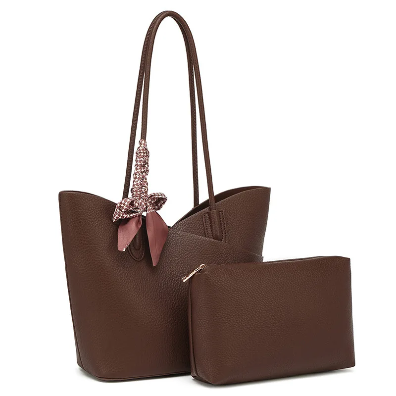 

2025 Summer Korean-style Trendy Large-capacity Mother-and-daughter Bag, High-end Tote Bag, Fashionable And Simple Crossbody Bag