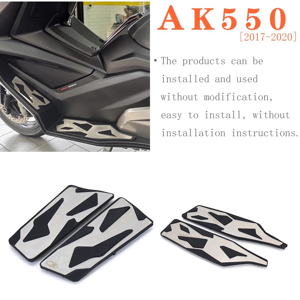 

For KYMCO AK 550 ak550 2018 2019 Motorcycle Footboard Steps Footrest Foot Pad Pedal Footrests Pads AK 550 2017-2020