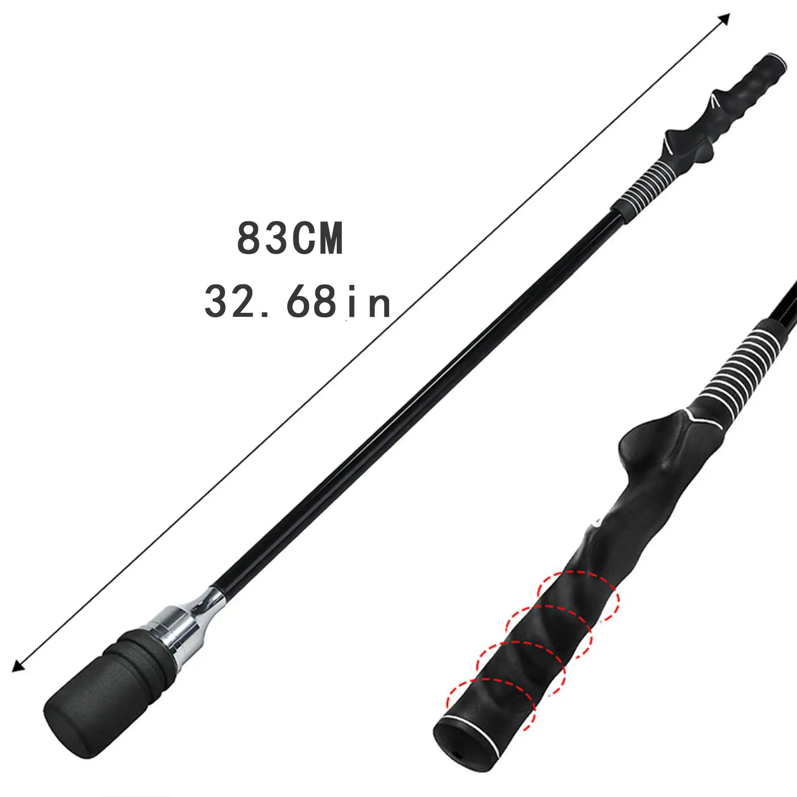 

Golf Swing Trainer Portable Ergonomic Grip Alignment Stick Strength Training Aid for Indoor Outdoor Golf