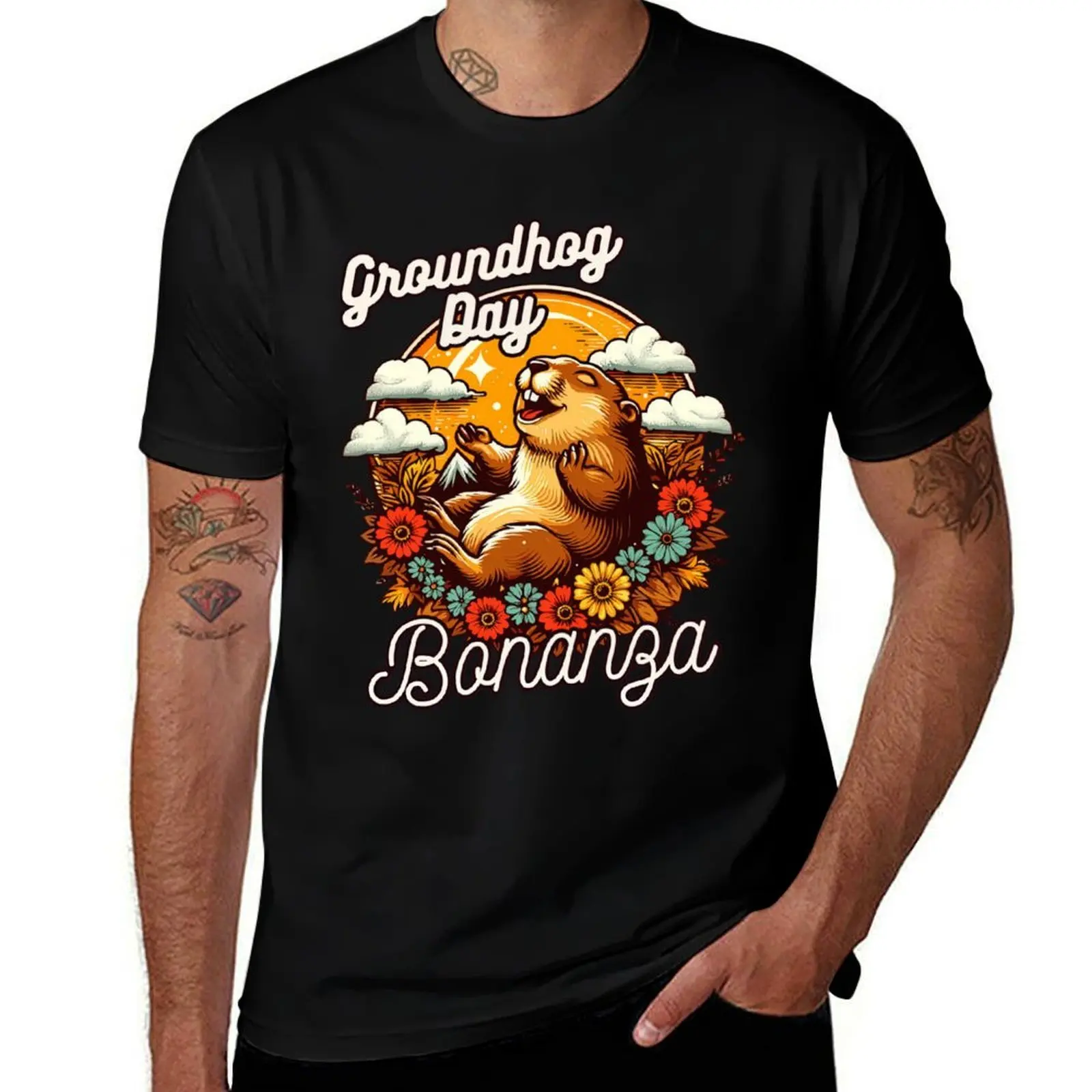 Groundhog Day Bonanza T-Shirt Casual Daily Wear Short Sleeve Top T-Shirt