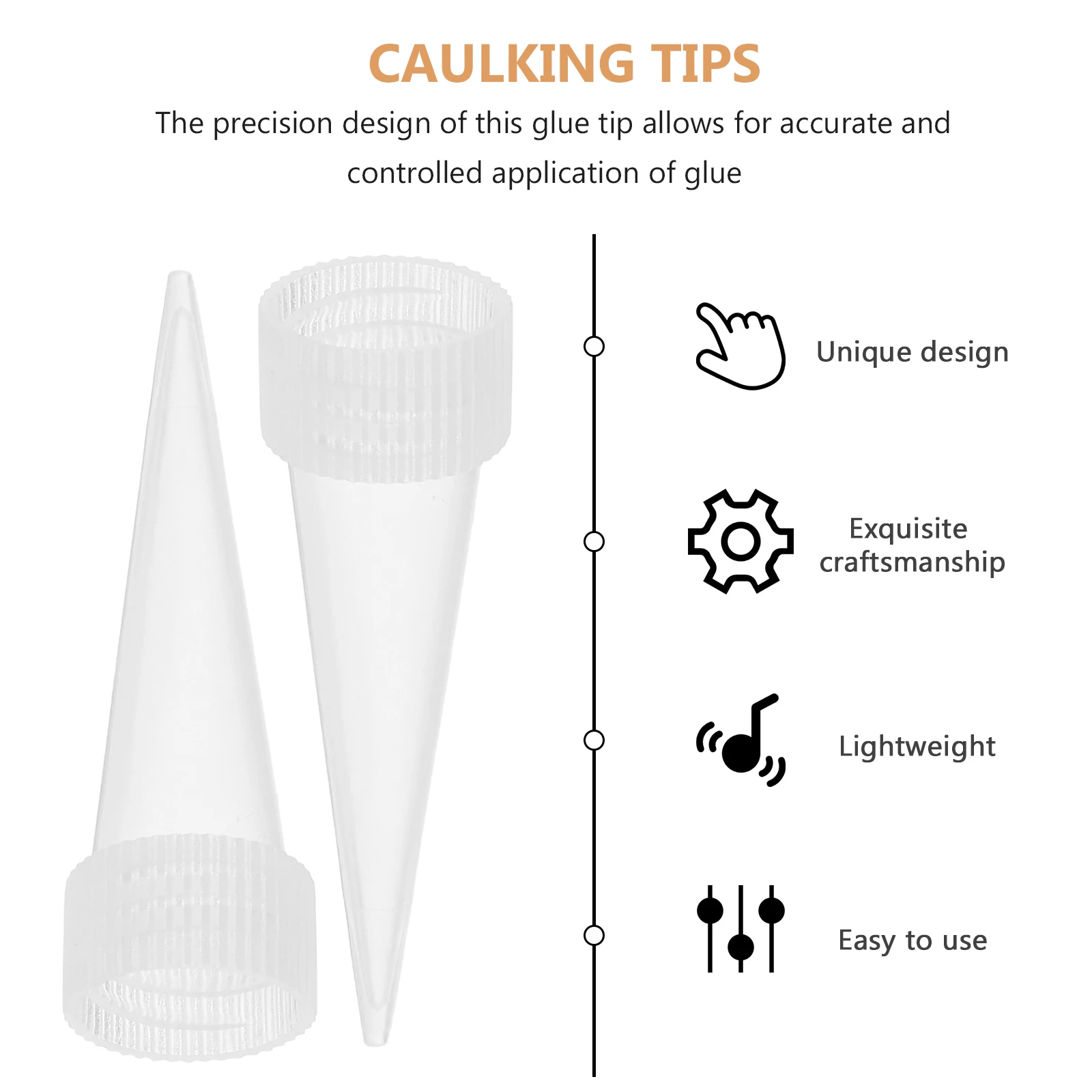 

100 Pcs Glue Drop Pin Tip Reusable Caulking Nozzle Applicator Transparent Precision Tips Epoxy Sealing Replacement Glue Bottles
