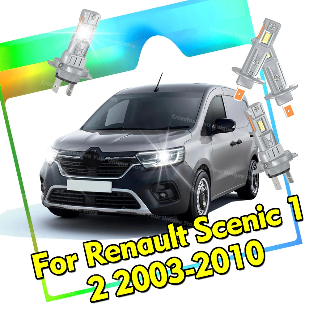 

2/4x LED High Low Beam 6000K Car Headlight Bulbs 30000LM For Renault Scenic 1 2 Mk1 Mk2 2003 2004 2005 2006 2007 2008 2009 2010