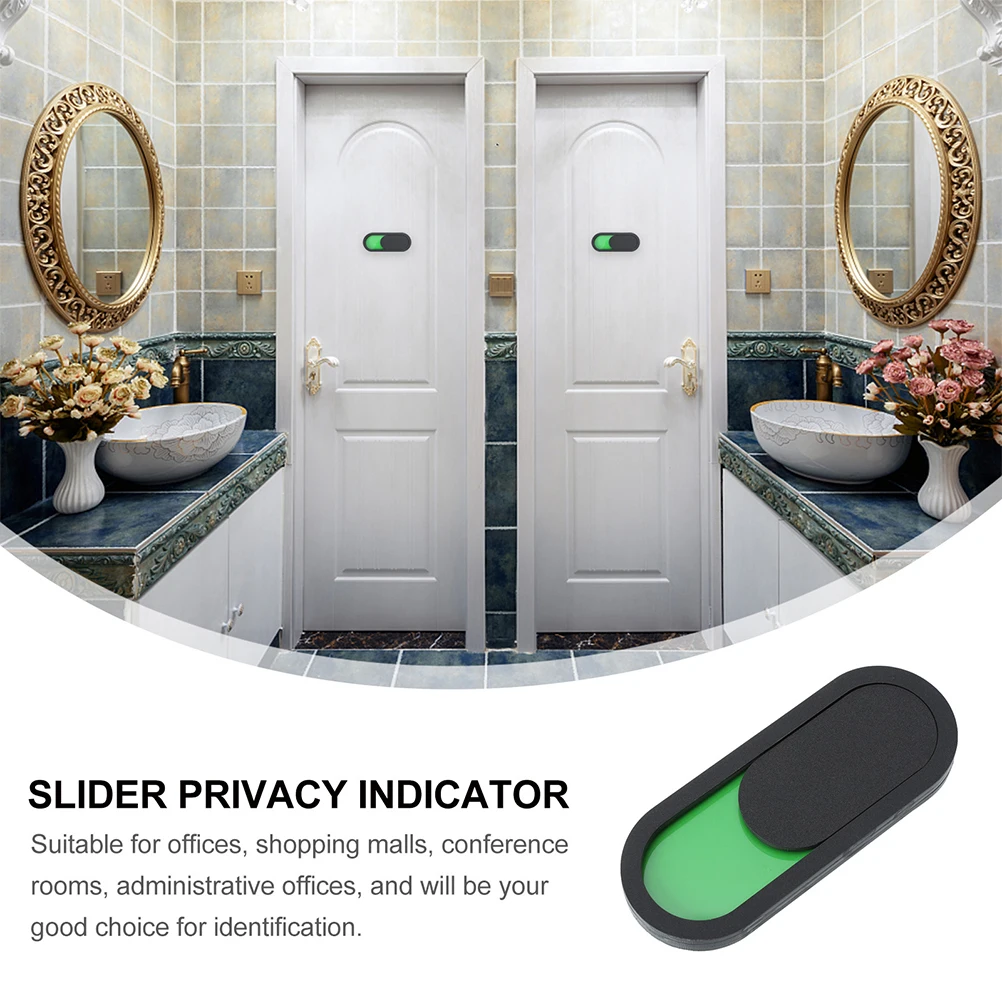 حالة تبديل لافتة للباب 20x8 سنتيمتر الأسود شاغرة المحتلة الحمام مرحاض فندق سبا مكتب غرفة الاجتماعات ارتداء مقاومة