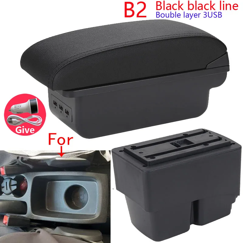 Voor Ford Fiesta Armsteun doos Voor Ford Fiesta MK7 Auto Armsteun 2009-2017 opbergdoos Interieur details Accessoires eenvoudige installatie