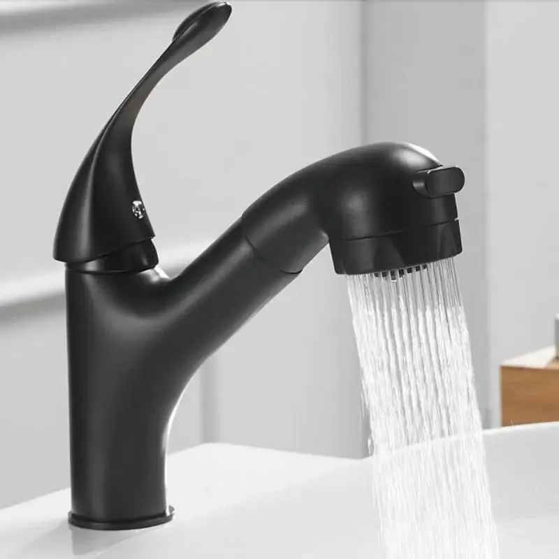 

Выдвижной смеситель для раковины в ванной комнате смеситель для раковины с одной ручкой для горячей и холодной воды кран для раковины Смеситель