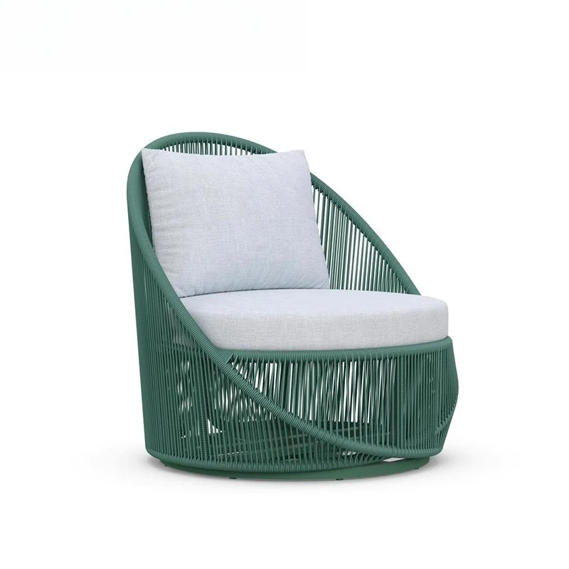 Outdoor Sofa Villa Courtyard B & B Hotel Outdoor Open-air Garden Leisure Waterproof Single Rattan Chair
