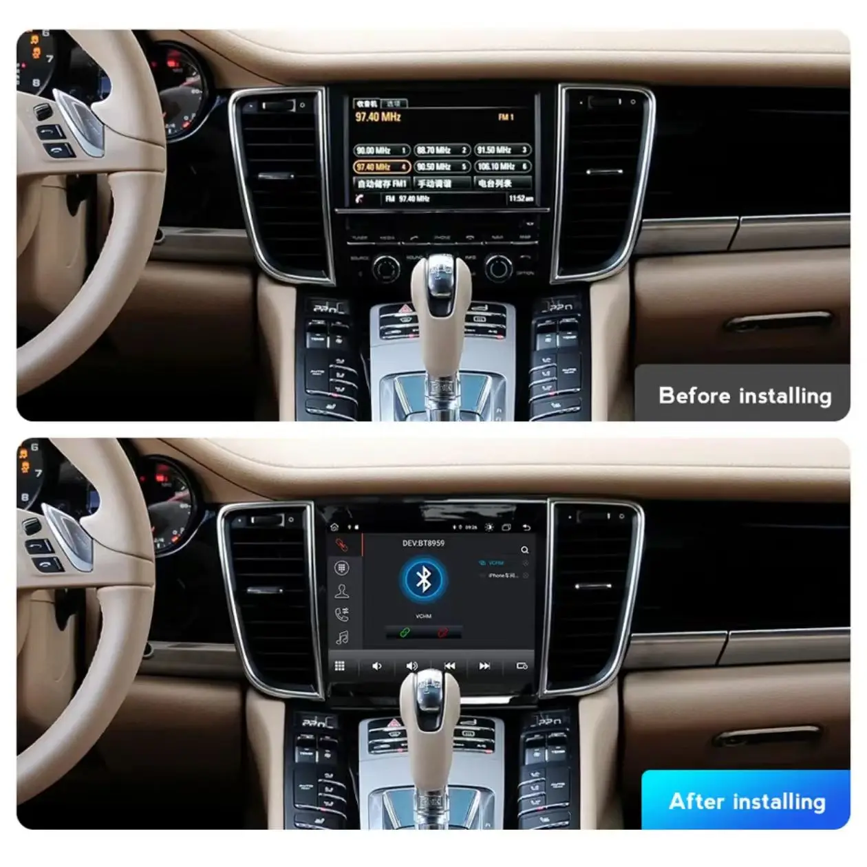 8.4" Android Navigation Car GPS Stereo Radio Wifi Carplay For Porsche Panamera