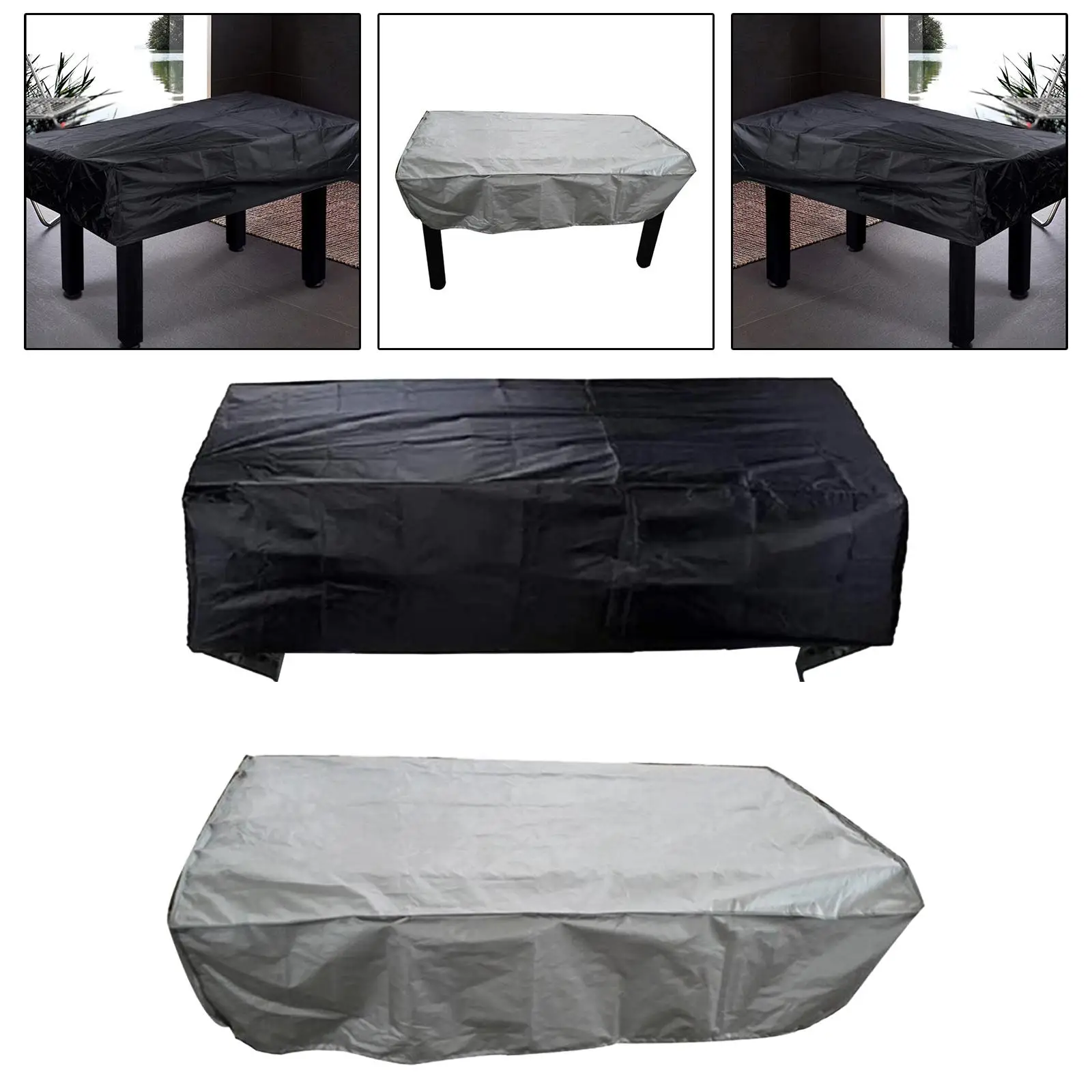 

Foosball Table Outdoor Indoor Water Resistant Oxford Fabric Game Table , Black