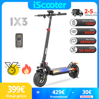 IScooter iX3 10 inch 48V10Ah Electric Scooter Battery 800W Engine 30-40 HP Range 40 km/h Speed Disc Brakes