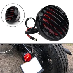 1pc Round Motorcycle Tail Light Universal 12V Motorcycle Modified Plastic Rear Tail Signal Lamp Brake Stop Red Indicator