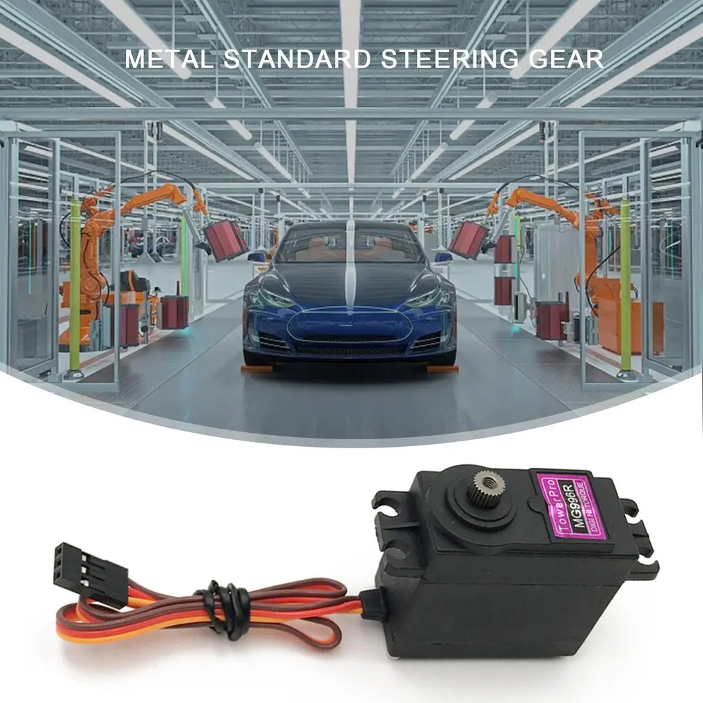 Servo Digital de alto Torque MG996R 4,8-6,0 V con engranaje de Metal para Futaba JR 1/8 1/10 RC, coche, helicóptero, Robot, barco, Arduino UNO, DIY