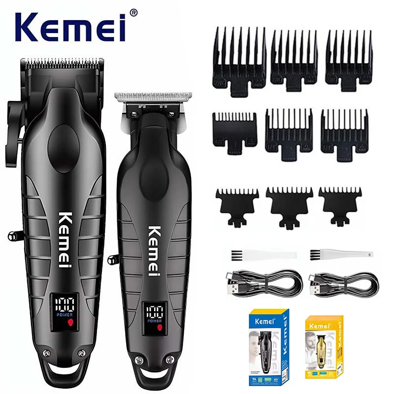 kemei-km-2290-km-2293-tagliacapelli-professionale-elettrico-con-display-lcd-kit-per-la-taglia-dei-capelli-per-uomo
