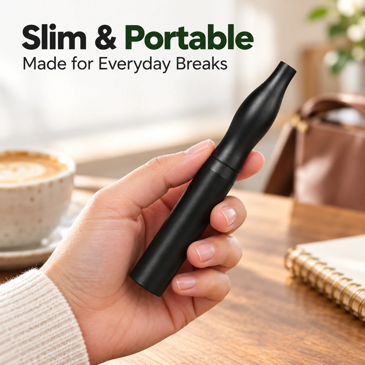Metal Flavored Air Inhaler with 15 Replaceable Aroma Cores, Reusable Portable Stick, Mint Raspberry Cinnamon, Black or Silver