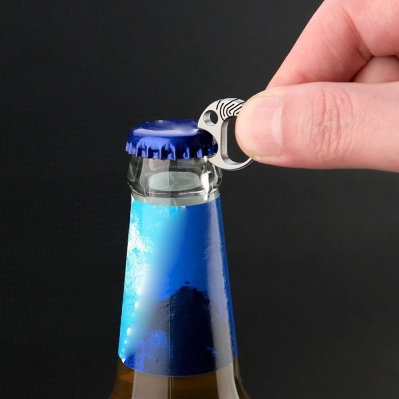 Titaniums Carabiner Keyring Bottles Opener Keychains Spring Keyring