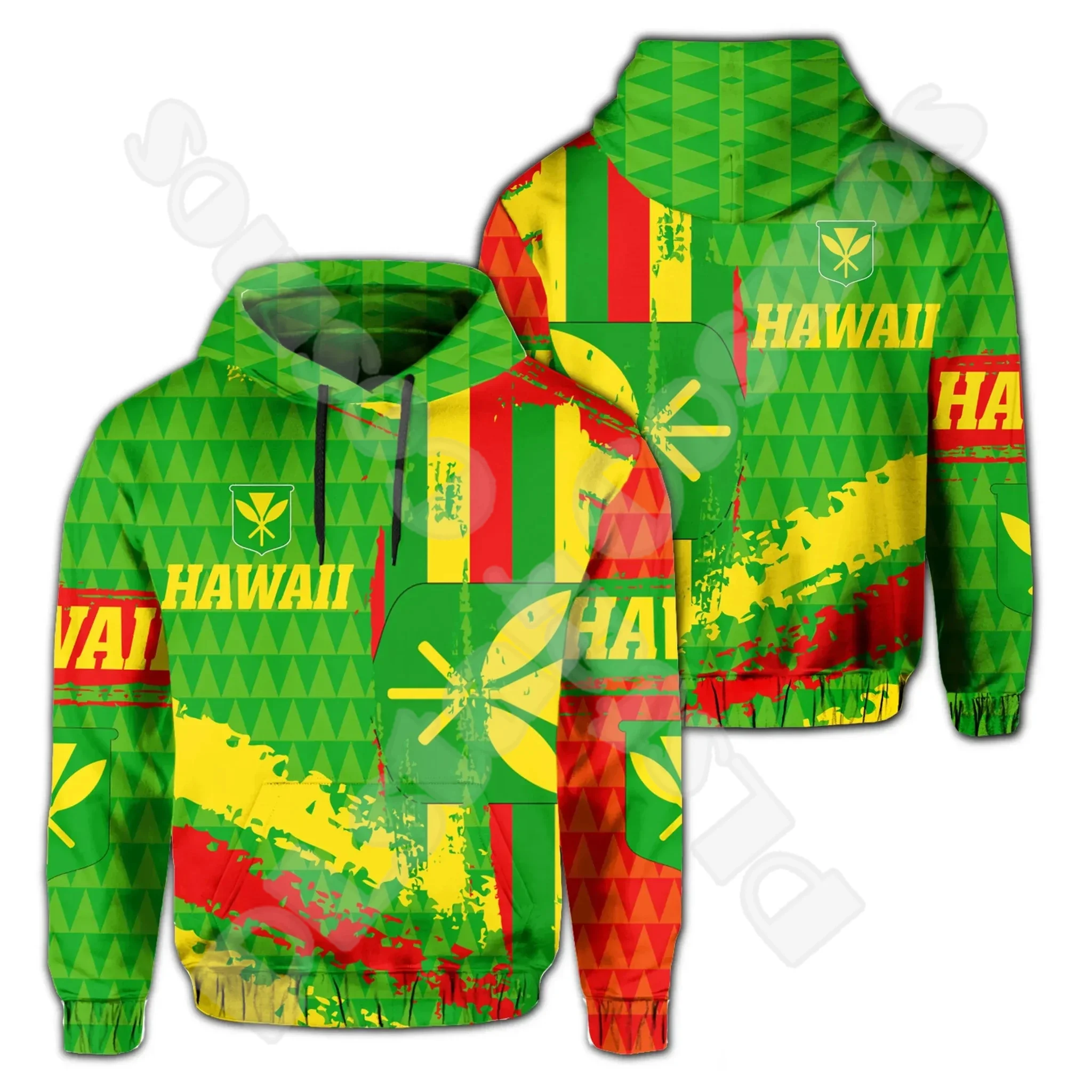 

Polynesian Hawaii King Kamehameha Country Flag Tribe Hawaiian Tattoo Retro Tracksuit Harajuku 3DPrint Casual Jacket Hoodies X6