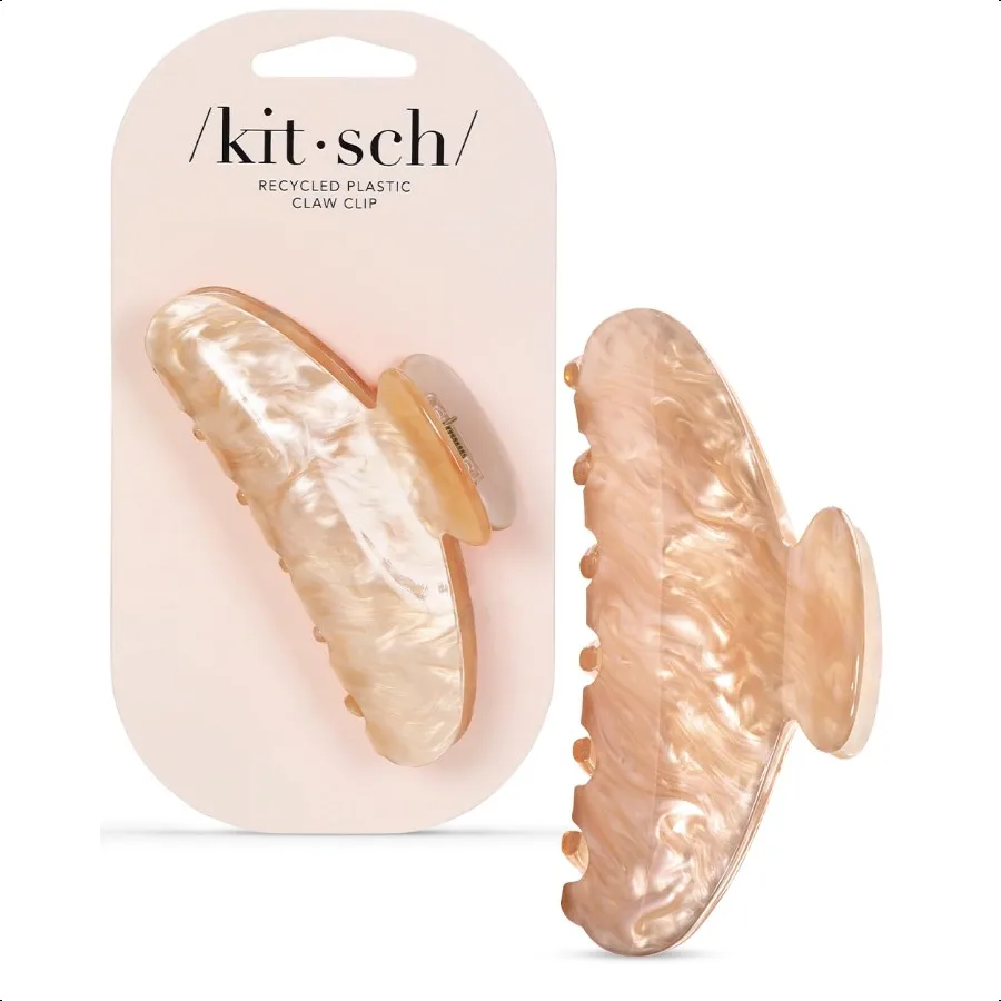 

Recycled Plastic Large Claw Clip Big Marble Hair Clips for Women Jaw Clips for Girls Big Claw Clips for Thick Hair 1pc Blonde