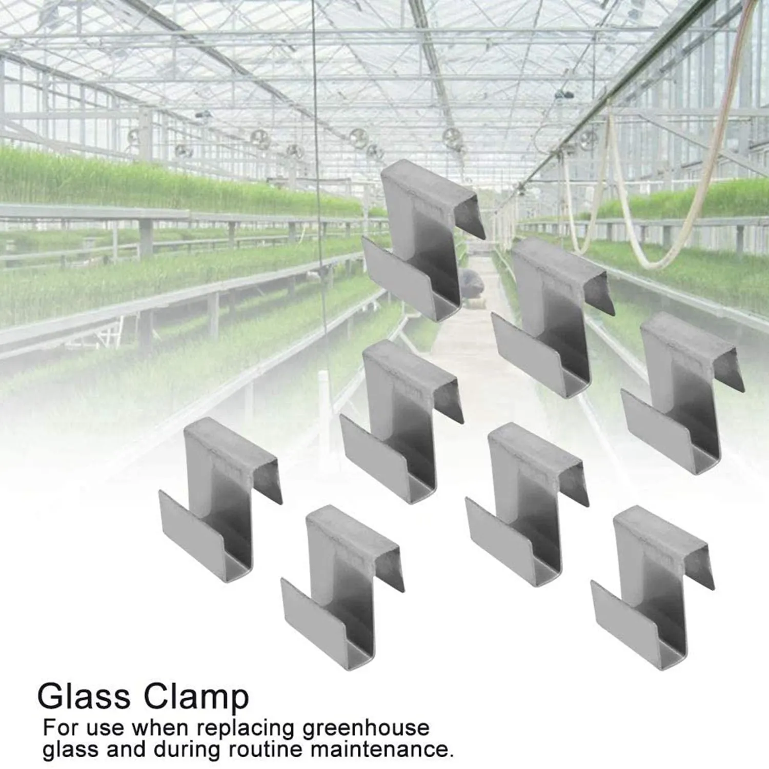 คุณalitative 25 ชิ้นสแตนเลส Z-Lap ประเภทเรือนกระจกกระจกคลิปสวนอุปกรณ์คลิป