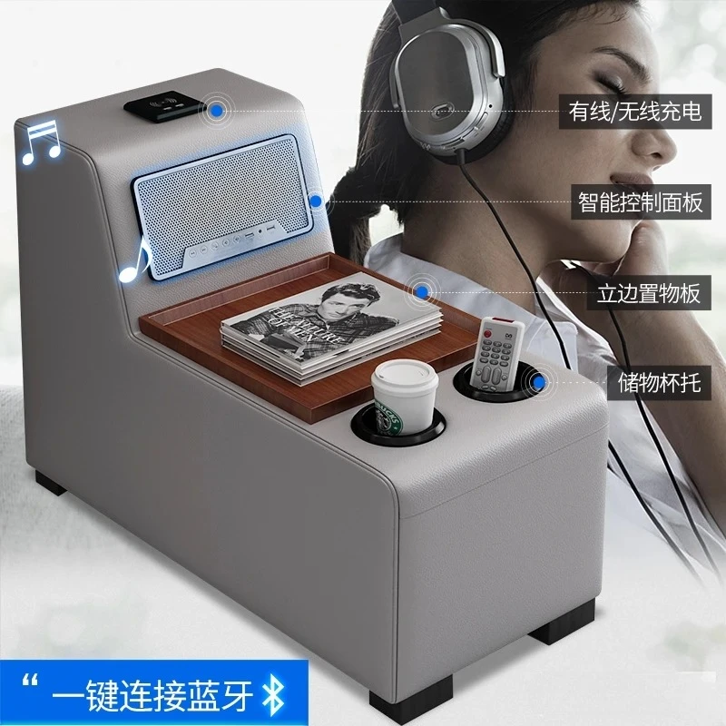 Customizable Leather Sectional Sofa Set with Cup Holder, USB, Adjustable Headrests & Bluetooth Speaker Living Room Cou