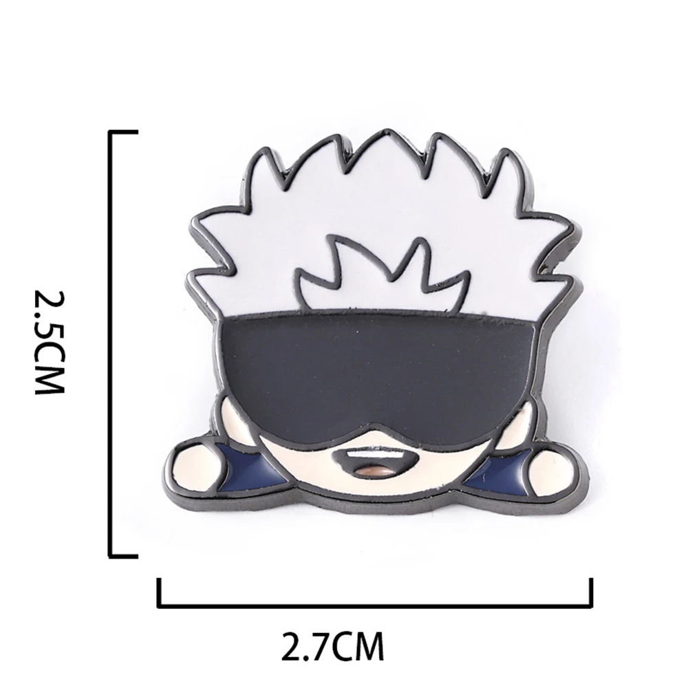 2.5cm Anime Jujutsu Kaisen Ryomen Sukuna Satoru Gojo Itadori Yuji Fushiguro Megumi Cosplay kostiumy metalowa plakietka broszka