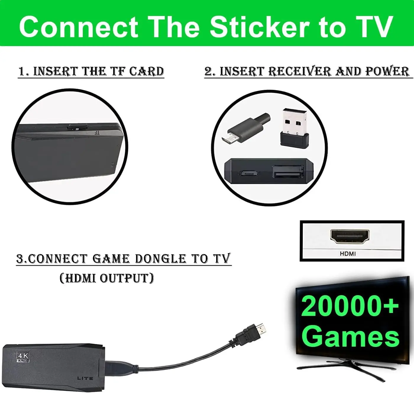 أحدث 20,000+ ألعاب وحدة تحكم ريترو ألعاب فيديو HD TV 4K خراطيش كلاسيكية 2.4G وحدة تحكم لاسلكية، لعبة فيديو التوصيل والتشغيل #5