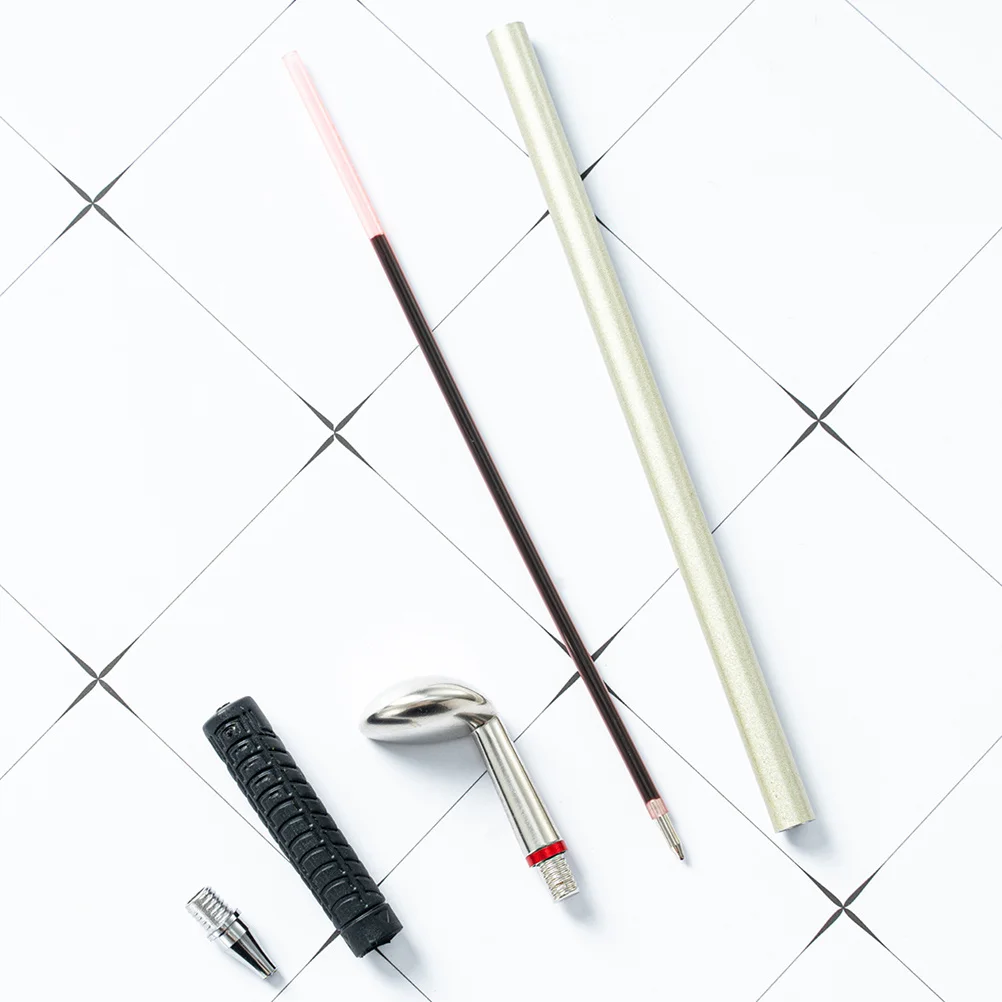 

1 Set Of Club Shaped Ballpoint Pen Durable Metal Desktop Game Lightweight Portable Pen Set For Men Golf Gifts Stocking Stuffers