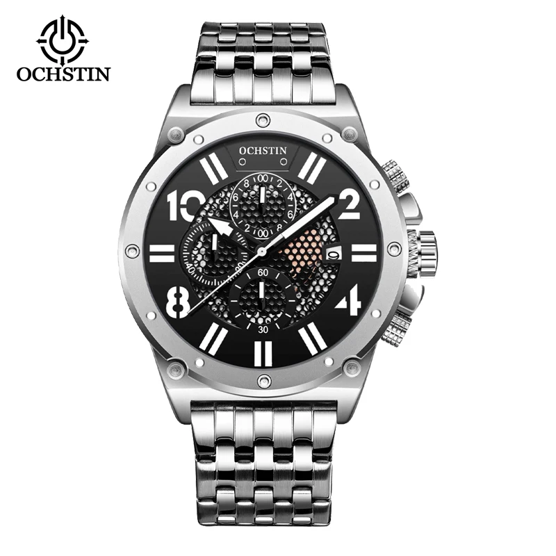 Clássico Relógio de Negócios Masculino, Impermeável, Luminoso, Calendário, Multifunções, Pulseira de Aço, Presente para Amigos, Novo Estilo, 2023